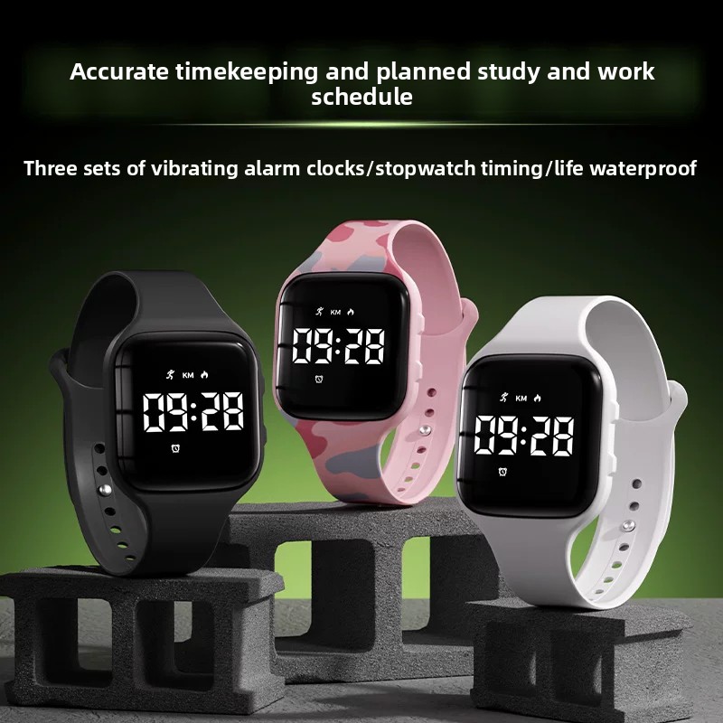 Kids LED Digital Silent Vibrat - Running Watch ulasan dan harga
