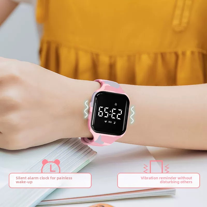 Kids LED Digital Silent Vibrat - Running Watch ulasan dan harga