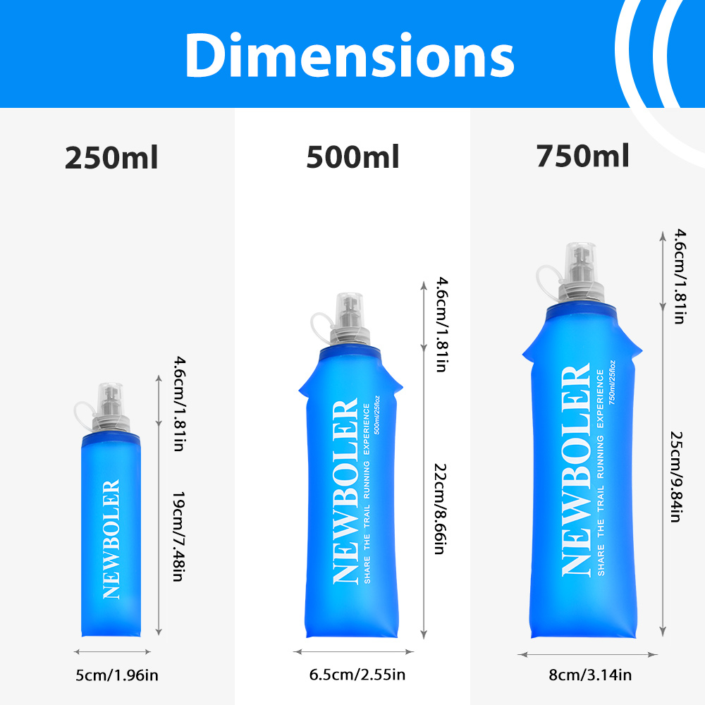 250/500/750ML Water Bottle TPU - Hydration Vest ulasan dan harga