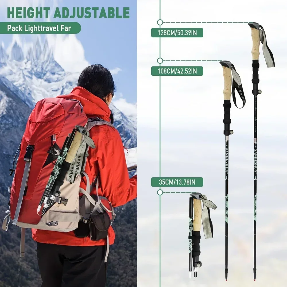 2 Pack Lightweight Foldable Tr - Trekking Pole Carbon ulasan dan harga