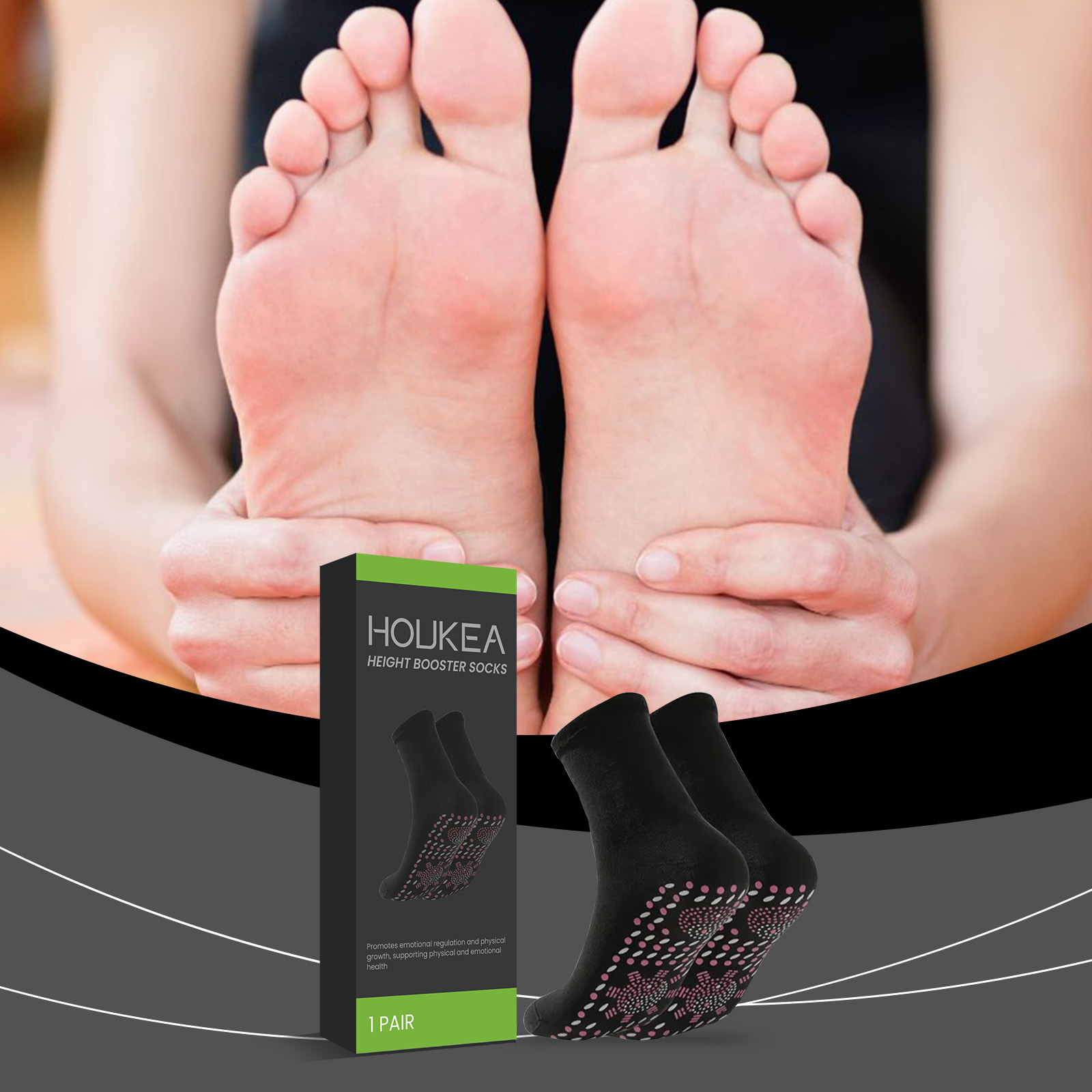 Self-Heating Foot Socks, Skin- - Sports Socks ulasan dan harga
