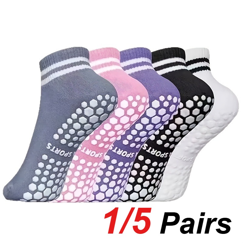 1/5 Pair Women's Silicone Anti - Sports Socks ulasan dan harga