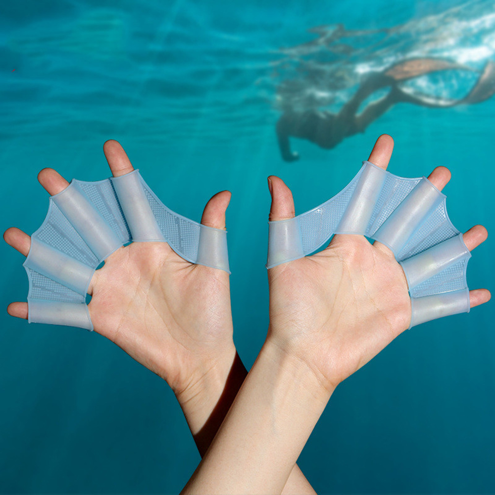 Silicone Swim Fins Hand Paddle - Running Gear Kids ulasan dan harga