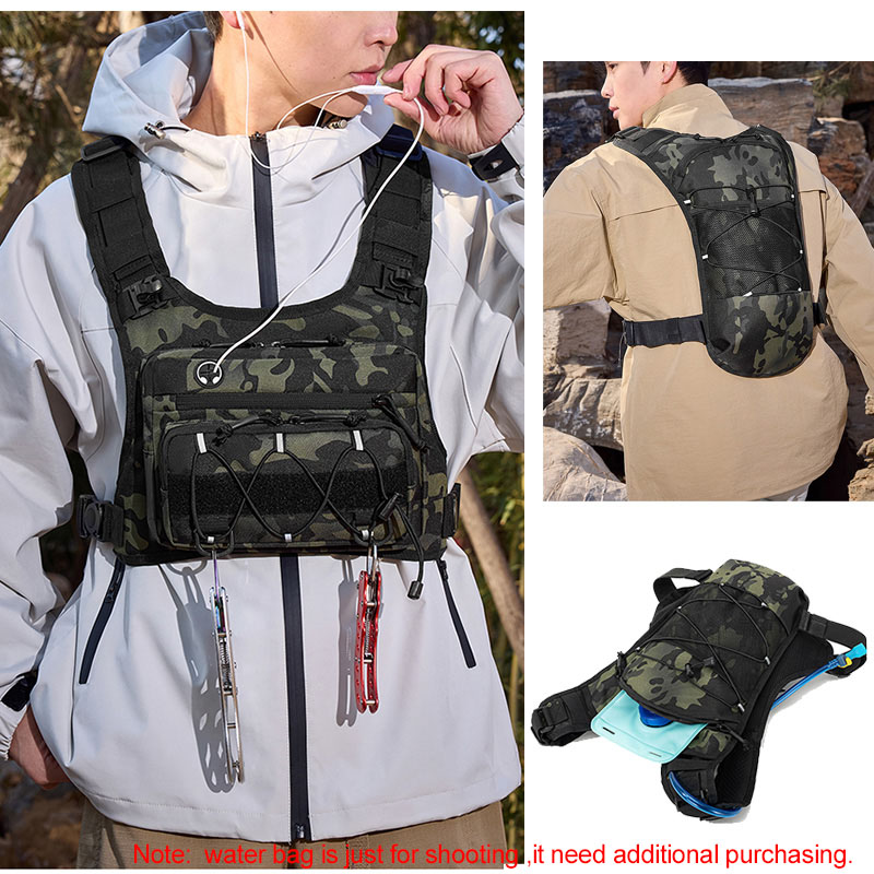 Tactical Bag Front Chest Rig V - Hydration Vest ulasan dan harga