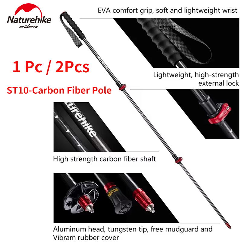 Naturehike ST10 Carbon Fiber T - Trekking Pole Carbon ulasan dan harga