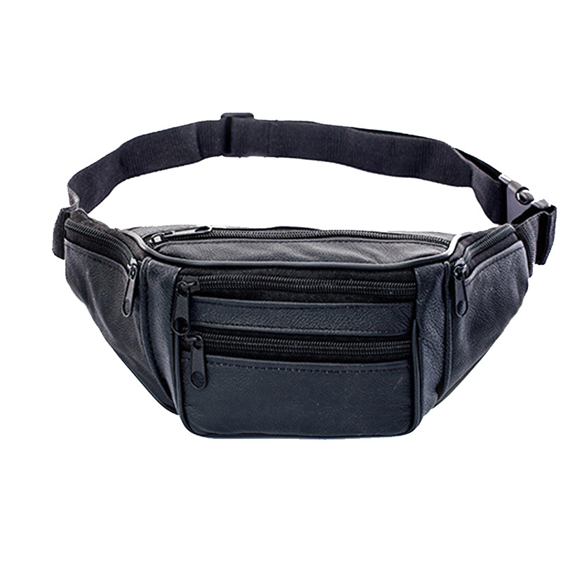 Leather Men Waist Chest Bag Th - Running Belt ulasan dan harga